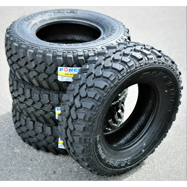 Set of 4 (FOUR) Forceum M/T 08 LT 235/75R15 Load C (6 Ply) MT Mud Tires Tires